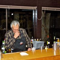 2/23/08 - 26th Annual Crab Feed - Janet Pomeroy Recreation & Rehabilitation Center, San Francisco - Mike Castagnetto making himself a drink while guests and members enjoy dinner.