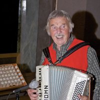 11/29/09 - 31st Annual Guilio Francesconi Charity Raffle drawing, Italian American Social Club, San Francisco - Accordianist John Fiore plays during the event.