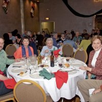 11/29/09 - 31st Annual Guilio Francesconi Charity Raffle drawing, Italian American Social Club, San Francisco - Guests enjoying; L to R: Kathy & George Salet, two guests, and Diane & Dick Johnson.