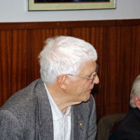 2/18/09 - Granada Cafe, San Francisco - Club Student Speaker Contest - topic “Water - Will California Be Left High and Dry” - L to R: judge Frank Gelini, and judge Maurice Fitzgerald.