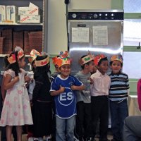 11/20/09 - Thanksgiving Luncheon, Mission Education Center, San Francisco - One of the classes singing a song.