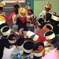 11/20/09 - Thanksgiving Luncheon, Mission Education Center, San Francisco - One of the classes singing a song.