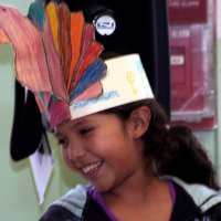 11/20/09 - Thanksgiving Luncheon, Mission Education Center, San Francisco - Cameo of a student.