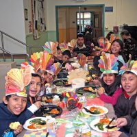 11/20/09 - Thanksgiving Luncheon, Mission Education Center, San Francisco - Love the headdresses.