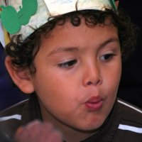 11/20/09 - Thanksgiving Luncheon, Mission Education Center, San Francisco - Cameo of a student.