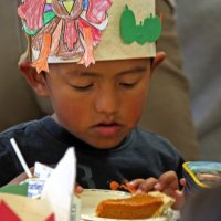 11/20/09 - Thanksgiving Luncheon, Mission Education Center, San Francisco - Cameo of a student.