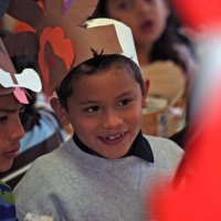 11/20/09 - Thanksgiving Luncheon, Mission Education Center, San Francisco - Cameo of a student.