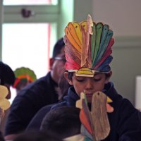 11/20/09 - Thanksgiving Luncheon, Mission Education Center, San Francisco - Cameo of a student.