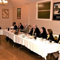 10/20/10 - District Governor Mike Simonini’s Official Visitation - Italian American Social Club, San Francisco - L to r, around table: Charlie Bottarini; Stephen Picchi, Cabinet Treasurer; Lydia Taylor-Bellinger, Cabinet Secretary; Carl Tebell, Regional Chairman; Ward Donnelly, Secretary; Bre Jones, President, Michael Simonini, District Governor & wife Jane; Esther Lee, 1st Vice District Governor; Robert Wilson, 2nd Vice District Governor.