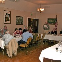 10/20/10 - District Governor Mike Simonini’s Official Visitation - Italian American Social Club, San Francisco - Far table, far side, l to r: guest, Sandra Ige, Handford Clews, LaVerne Cheso, Margot Clews, Dick & Diane Johnson; near side: David Demartini, George Salet, guest; head table, l to r: Al Gentile, Mike Castagnetto, Charlie Bottarini, and Stephen Picchi Cabinet Treasurer.