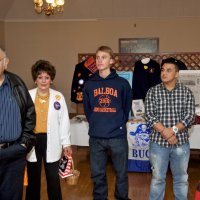 11/17/10 - Speakers: Balboa High School Alumni Association - Italian American Social Club, San Francisco - L to r: Nick Kafkas, Emily Powell, and three Balboa students talking about Balboa.