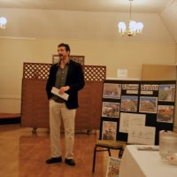 3/16/11 - Speakers: Athens Avalon Green Space - Italian American Social Club, San Francisco - Darin Greyerbiehl making his presentation on the Athens Avalon Green Space.