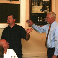 9/15/10 - Speakers: Teen Challenge - Italian American Social Club, San Francisco - Dick Johnson retrieves the winning ticket from Rudy Watkins to announce the winner. Ron Oliver and Diane Johnson look on.