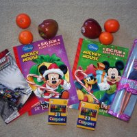 12/17/10 - Annual Christmas with Santa - Mission Education Center, San Francisco - Sampling of the gift-bag gifts given to each of the kindergarten class students.