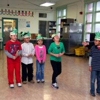 12/17/10 - Annual Christmas with Santa - Mission Education Center, San Francisco - Students in the second grade class come in and nervously line up to perform for Santa and Company.