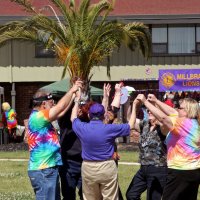 5/21/10 - District 4-C4 Convention, Sacramento - Costume Parade - Lion members on parade.