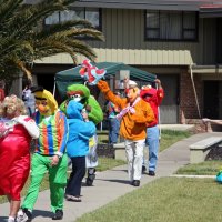 5/21/10 - District 4-C4 Convention, Sacramento - Costume Parade - Lion members on parade.