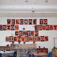 11/19/10 - Annual Thanksgiving Luncheon - Mission Education Center, San Francisco - Welcome sign in the cafeteria.