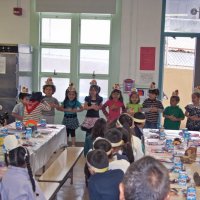 11/19/10 - Annual Thanksgiving Luncheon - Mission Education Center, San Francisco - Students performing a musical number for everyone.