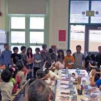 11/19/10 - Annual Thanksgiving Luncheon - Mission Education Center, San Francisco - Students performing a musical number for everyone.