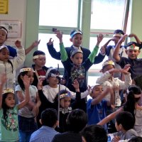 11/19/10 - Annual Thanksgiving Luncheon - Mission Education Center, San Francisco - Students performing a musical number for everyone.