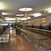 2/19/11 - 28th Annual Castagnetto / Spediacci Memorial Crab Feed - Italian American Social Club, San Francisco - The back dining room before being set up.