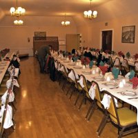 2/19/11 - 28th Annual Castagnetto / Spediacci Memorial Crab Feed - Italian American Social Club, San Francisco - A guest reserving his spot in teh front dining room.