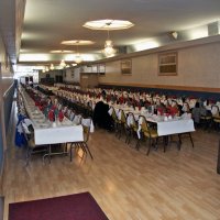 2/19/11 - 28th Annual Castagnetto / Spediacci Memorial Crab Feed - Italian American Social Club, San Francisco - The back dining room set and ready to go.