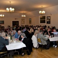 2/19/11 - 28th Annual Castagnetto / Spediacci Memorial Crab Feed - Italian American Social Club, San Francisco - Members and guests enjoying their salads. In the photo are: Joe Farrah, Handford Clews, and Bill Mayta.