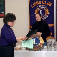 2/16/11 - Annual Student Speaker Contest - Topic: “Enforcing Our Borders: State versus Federal Rights” - Italian American Social Club, San Francisco - Emily Powell presenting to the club a “We Appreciate You” award from the Balboa Student Association and the Balboa Alumni Association.