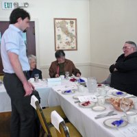 7/18/12 - Installation of Officers at the Italian American Social Club, San Francisco - L to R, seated: Emily Farrah, Margine Sako (new member), and Handford Clews.