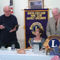 7/18/12 - Installation of Officers at the Italian American Social Club, San Francisco - L to R: Bob Quinn (Incoming President), and Diane & Ward Donnelly (Outgoing President).