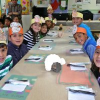 11-16-12 - Thanksgiving Luncheon, Mission Educational Center, San Francisco - Students eagerly waiting for lunch to be served.