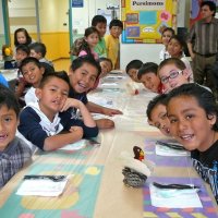 11-16-12 - Thanksgiving Luncheon, Mission Educational Center, San Francisco - Students eagerly waiting for lunch to be served.