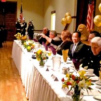 3/30/13 - Police & Firefighters’ Awards Banquet, Patio Espanol Restaurant, San Francisco - The head table and Balboa Color Guard just before they present the colors.