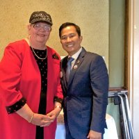 7-16-16 - 67th Installation of Officers, Basque Cultural Center, South San Francisco - Sharon Eberhardt and District Governor Rod Mercado.