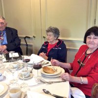 7-16-16 - 67th Installation of Officers, Basque Cultural Center, South San Francisco - L to R: Handford Clews, Laverne Cheso, and Margot Clews.