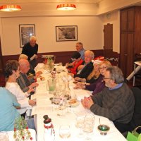 12-15-16 - Club Christmas Party, Basque Cultural Center, South San Francisco -  Left side, front to back: George & Kathy Salet, Bill Graziano, Joe Farrah, and Al Gentile; right side: Ernie Brahn, Millie Gaw, Jackie & Gerald Lowe, and Margot & Handford Clews.