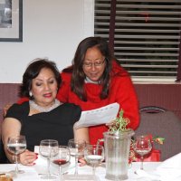 12-15-16 - Club Christmas Party, Basque Cultural Center, South San Francisco - Zenaida Lawhon and Rosalinda Corvi.