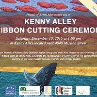 12-8-16 - Image of the Facebook post for the Kenny Alley Ribbon Cutting; we contributed to the project in May 2016.