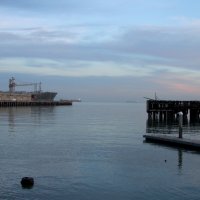 1-20-16 - Mariposa Hunters Point Yacht Club, San Francisco - Reviewing new venue for our upcoming Crab Feed - View of the Bay from the back deck.