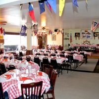 3-5-16 - Mariposa Hunters Point Yacht Club, San Francisco - 31st Annual Crab Feed - The set up work complete, the hall sits ready to be used.