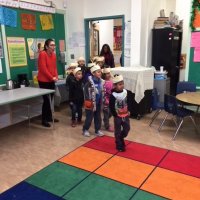 12/21/17 - Christmas with Santa, Mission Educational Center - School children coming in for their visit with Santa.