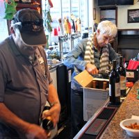 2-18-17 - 32nd Annual Crab Feed, Mariposa Hunters Point Yacht Club, San Francisco - Bartenders preparing for the crab feed.