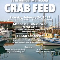 2/24/18 - 33rd Annual Crab Feed - Crab Feed Flyer