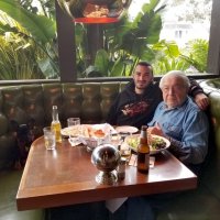 7/8/19 - Facebook - Jordan Farrah and Great Uncle Joe Farrah haveing lunch at Original Joe’s in Westlake.