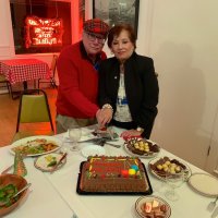 12/18/19 - Meeting at the IASC - Lions Zenaida and Robert Lawhon’s 52 Anniversary. They were kind enough to share the celebration at the meeting with fellow Lions including bringing their own cake.