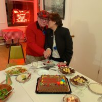 12/18/19 - Meeting at the IASC - Lions Zenaida and Robert Lawhon’s 52 Anniversary. They were kind enough to share the celebration at the meeting with fellow Lions including bringing their own cake.