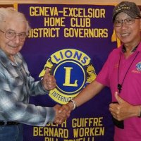 8/21/19 - District Governor's Visitation, Italian American Social Club - Lion Joseph Farrah (on left) with Lion Michael Chan.