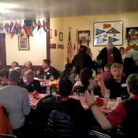 2/23/19 - 34th Annual Crab Feed - Members and guest enjoying themselves after eating; includes parts of the Fenech, Martin, Eberhardt, Salet, and Workman groups. From Roxanne Gentile via Facebook.